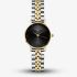ROSEFIELD Ladies Small Edit Black Dial Two Tone Bracelet Watch SEBDSG-SE04