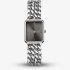 ROSEFIELD Ladies Studio Octagon Black Dial Double Curb Chain Bracelet Watch SGSSS-O78