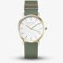 ROSEFIELD Ladies West Village White Mother of Pearl Green Leather Strap Watch WFGG-W85