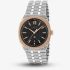 Gucci Mens 25H Rose Gold Bezel Black Dial Watch YA163352