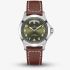 Hamilton Mens Khaki Field King Day Date Green Dial Brown Leather Strap H64475560