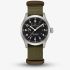 Hamilton Mens Khaki Field Mechanical Power Reserve Green Fabric Strap Watch H69509960