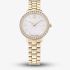 Swarovski Ladies Matrix Golden Silver Dial Bracelet Watch 5715026