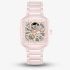 Rado Ladies True Square Pink Skeleton Dial Watch R27183012