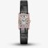 Longines Ladies DolceVita 18ct Rose Gold Diamond Set Black Leather Strap Watch L5.258.9.71.0