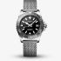 Longines Mens Hydroconquest Automatic Black Dial Mesh Bracelet Watch L3.779.4.70.6