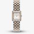 Olivia Burton Ladies Berkley Silver Dial Square Two Tone Bracelet Watch S/S 24000384