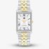 Tommy Hilfiger Mens Ben Rectangle Silver Dial Two Tone Bracelet Watch 1710774