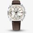 Tommy Hilfiger Mens Cole Chronograph White Dial Leather Strap Watch 1792270