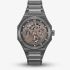 HUGO Mens #Grail Skeleton Dial Grey Bracelet Watch 1530378