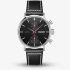 HUGO Mens #TakeOff Black Dial Leather Strap Watch 1530465