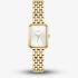HUGO Ladies #Cosy Rectangle White Dial Golden Bracelet Watch 1540179
