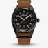 Alpina Mens Startimer Pilot Automatic Black Dial Leather Strap Watch AL-525BW4SB36