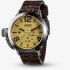U-BOAT Mens Classico U-46 Yellow Dial Leather Strap Watch U4647