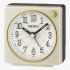 Seiko Clocks Cream Square Alarm Clock QHE197W