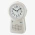 Seiko Clocks White Plastic Desk Recordable Alarm Clock QHE158L