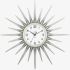 Acctim Stella Silver Chrome Starburst Wall Clock 21767