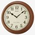 Seiko White Dial Wooden Round Wall Clock QXD214B