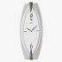 Seiko Retro Silver White Oval Wall Clock QXA342D