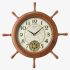 Seiko Wooden Maritime Style Rotating Pendulum Wall Clock QXC242B
