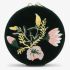 WOLF Zoe Travel Round Forest Green Floral Jewellery Box 393212