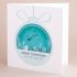 Aqua Blue Bauble Christmas Card