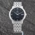 Pre-Owned OMEGA Mens De Ville Black Dial Silver Bracelet Watch 42410372001001