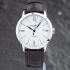 Pre-Owned Baume & Mercier Mens Classima Silver Dial Leather Strap Watch 10214
