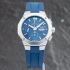 Pre-Owned Baume & Mercier Mens Riviera Blue Dial Rubber Strap Watch 10623