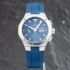 Pre-Owned Baume & Mercier Mens Riviera Blue Dial Rubber Strap Watch 10623