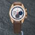 Pre-Owned Zenith Mens Chronomaster Original 18ct Rose Gold Silver Dial Leather Strap Watch 18.3200.3600/69.C901