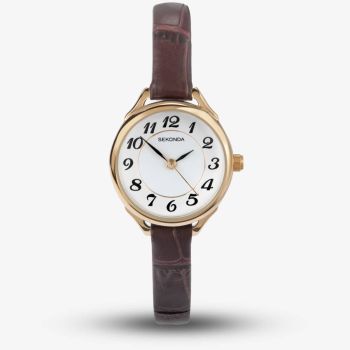 Ladies watches with leather strap sale