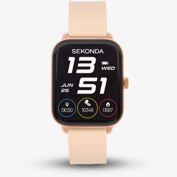 Sekonda Ladies Motion Go Smart Pink Rubber Strap Smartwatch 30290