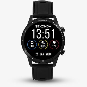 Sekonda Mens Active Go Smart Black Plastic Strap Smartwatch 30287