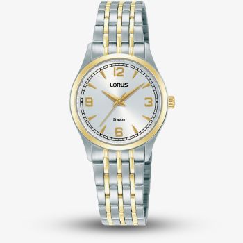 Lorus Ladies Silver Dial Two Tone Bracelet Watch RG206ZX9