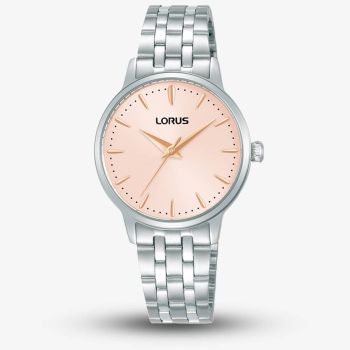 Lorus Ladies Classic Pink Dial Bracelet Watch RG319XX9