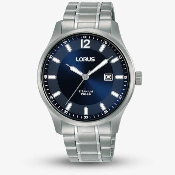 Lorus Mens Sports Blue Dial Bracelet Watch RH997QX9