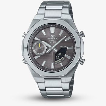 Casio Mens Edifice Grey Dial Dual Display Smartwatch ECB-S10D-8AEF