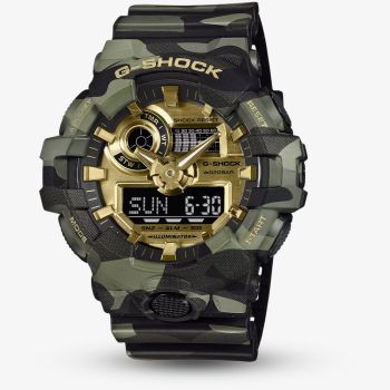 Casio Mens G-Shock Bold Camo Series Dual Display Strap Watch GA-700CMG-3AER