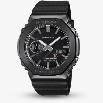 Casio Mens G-Steel Black Dual Display Strap Watch GM-2100LXB-1AER