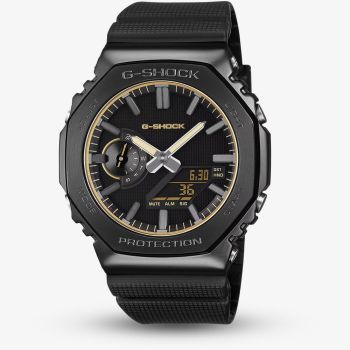 Casio Mens G-Steel Black Dual Display Strap Watch GM-2100LXB-1A9ER