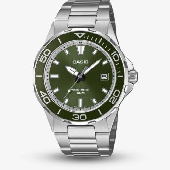Casio Mens Classic Marine Sports Green Dial Bracelet Watch MTD-145D-3AVER