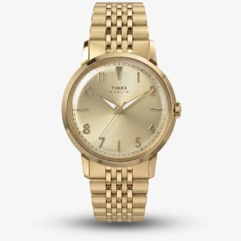 Timex Unisex Marlin Champagne Dial Gold Tone Bracelet Watch TW6A04000