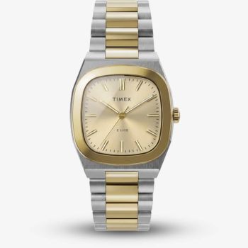 Timex Ladies E-Line Champagne Dial Two Tone Bracelet Watch TW6A00800
