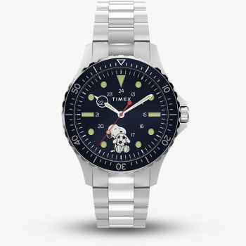 Timex x Peanuts Mens Snoopy Soccer Blue Bracelet Watch TW2Y53900