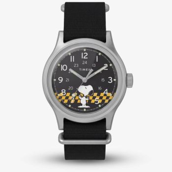 Timex Mens Peanuts MK1 Black Dial Strap Watch TW2Y85400