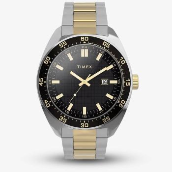 Timex Mens Trend Weston Black Dial Two Tone Bracelet Watch TW2Y89100