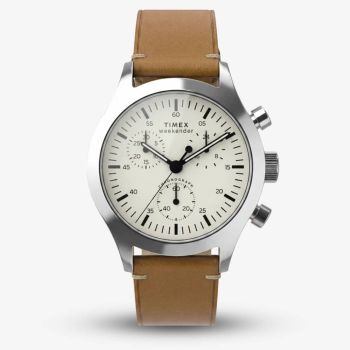 Timex  Mens Weekender New England Chronograph Cream Dial Strap Watch TW2Y85000