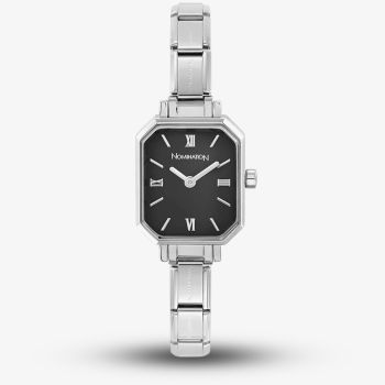 Nomination Paris Stainless Steel &amp; Black Octagonal Dial Watch 076037/012