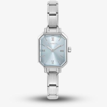 Nomination Paris Stainless Steel &amp; Blue Octagonal Dial Watch 076037/015